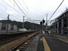 A small station outside of Himeji. It may have been Aioi. I can't remember, but it started with an "A".